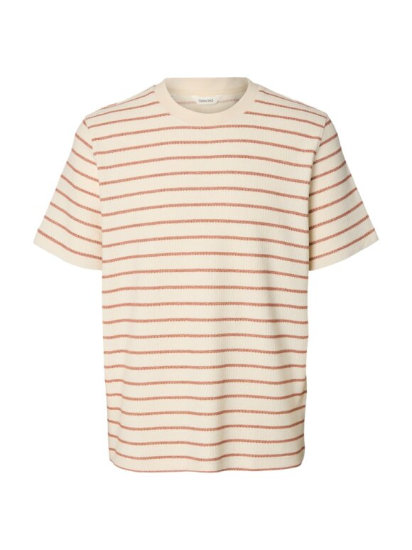 Selected - SLHDjango Stripe SS O-Neck Tee