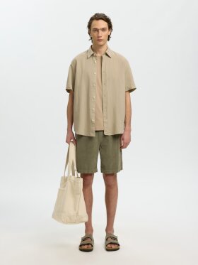 Selected - SLHREGClay Linenblend SS Shirt Selected - SLHREGClay Linenblend SS Shirt