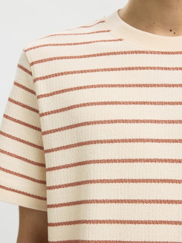 Selected - SLHDjango Stripe SS O-Neck Tee