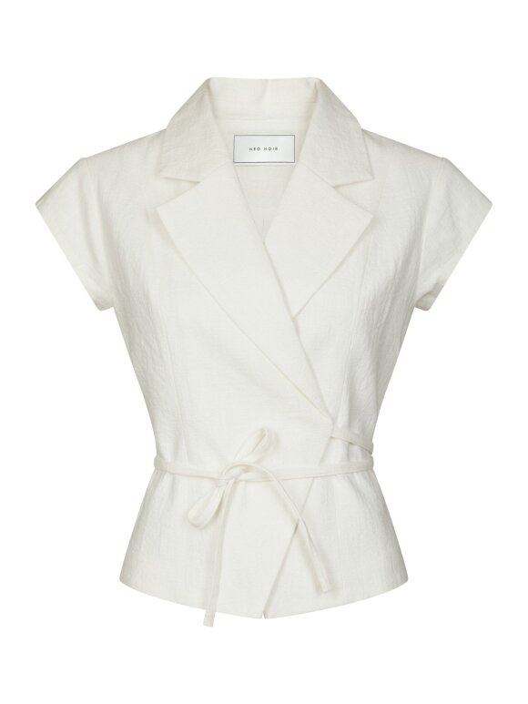 Neo Noir - Salima Ramie Waistcoat Offwhit