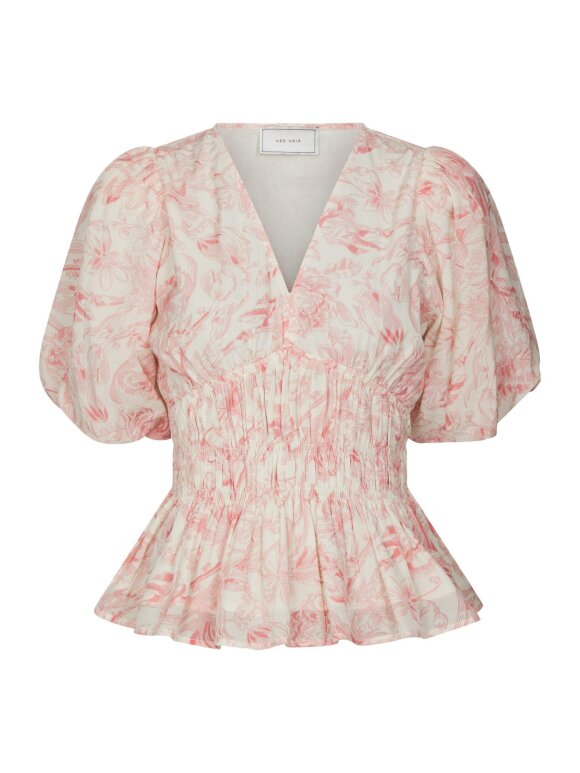 Neo Noir - Minutti Print Blouse Off White