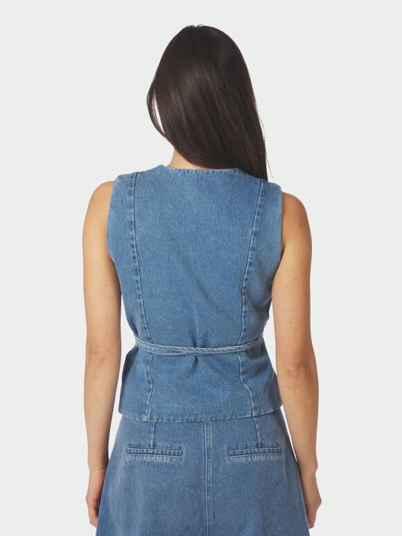 Neo Noir - Samara Denim Waistcoat Blue