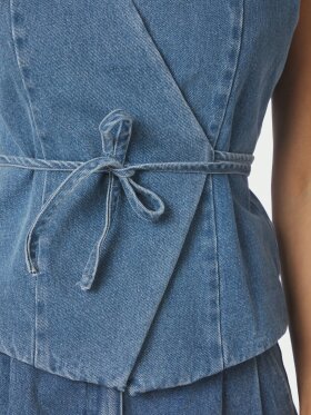 Neo Noir - Samara Denim Waistcoat Blue Neo Noir - Samara Denim Waistcoat Blue