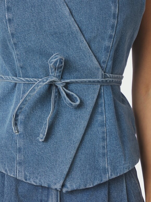 Neo Noir - Samara Denim Waistcoat Blue