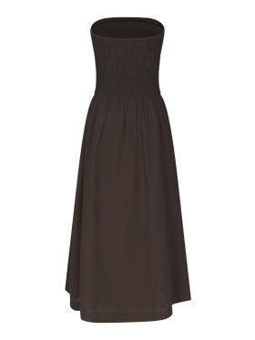 Neo Noir - Kima Linen Dress Dark Brown Neo Noir - Kima Linen Dress Dark Brown