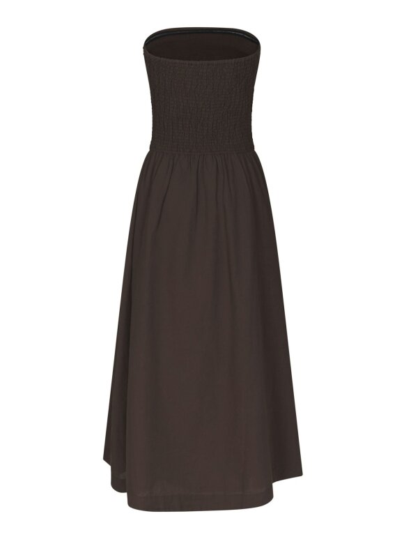 Neo Noir - Kima Linen Dress Dark Brown