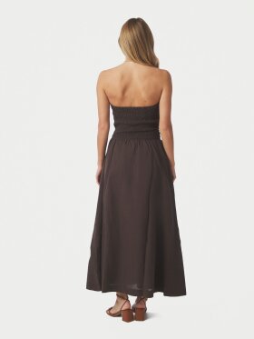 Neo Noir - Kima Linen Dress Dark Brown Neo Noir - Kima Linen Dress Dark Brown