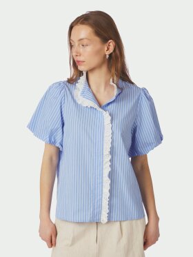 Neo Noir - Ulia Stripe Blouse Blue stripe