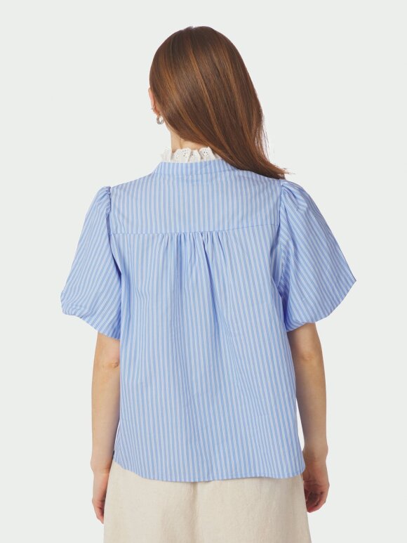 Neo Noir - Ulia Stripe Blouse Blue stripe