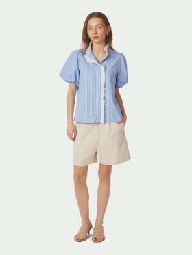 Neo Noir - Ulia Stripe Blouse Blue stripe