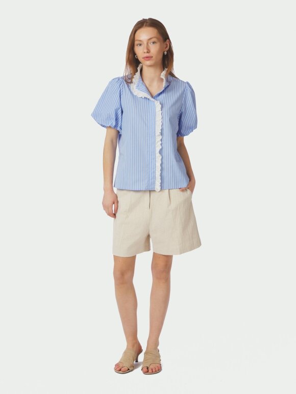 Neo Noir - Ulia Stripe Blouse Blue stripe