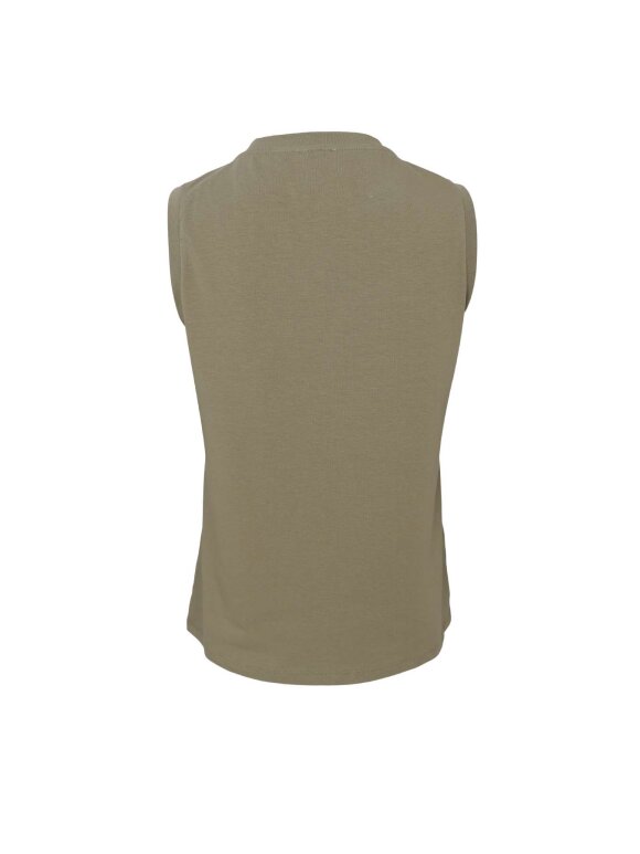 Black Colour - BCMay V-Neck Top Lt. Army