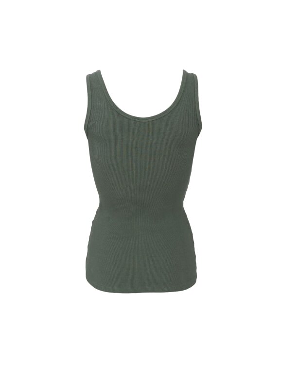 Black Colour - BCVibs Rib Tank Top Army