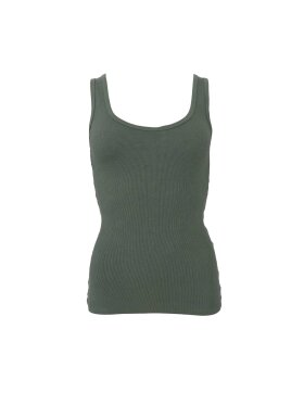 Black Colour - BCVibs Rib Tank Top Army