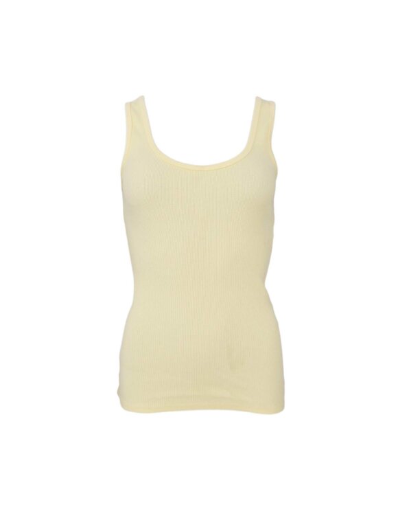 Black Colour - BCVibs Rib Tank Top Lt. Yellow