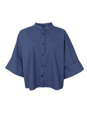Black Colour - BCAlly Loose Shirt Navy