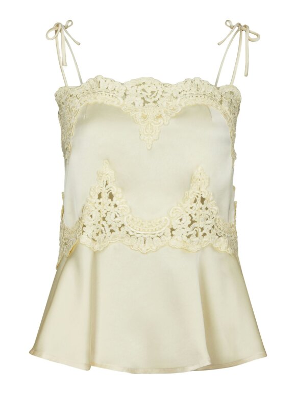 Neo Noir - Kaela Heavy Sateen Lace Top