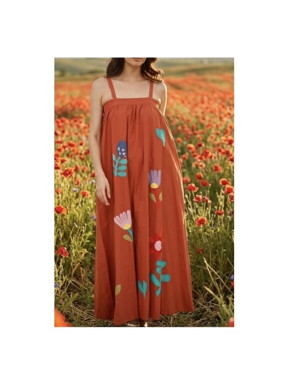 Qnuz - Boheme dress w. embrodery tosc