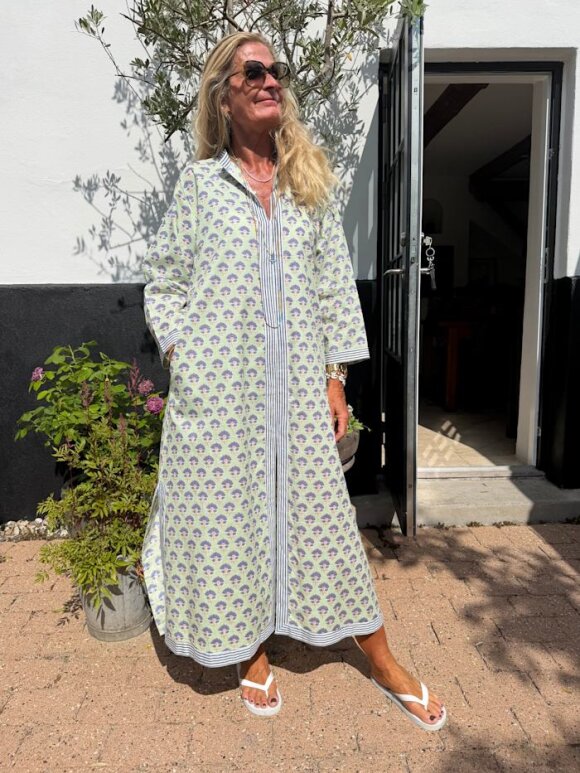 Cabana Living - Elora Kjole lys grøn blå