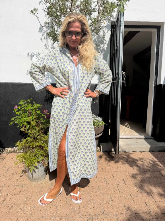 Cabana Living - Elora Kjole lys grøn blå