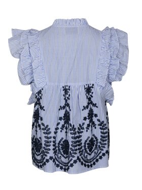 Neo Noir - Jayla stripe Embroidery Top
