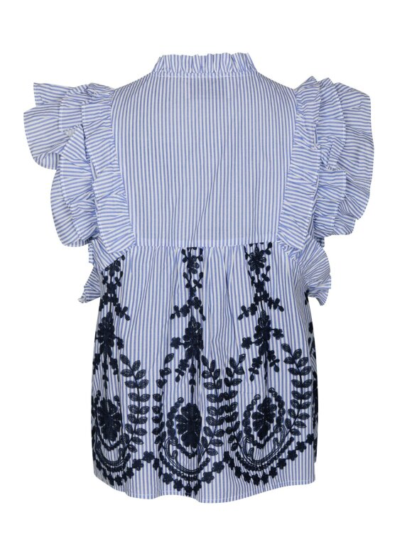Neo Noir - Jayla stripe Embroidery Top