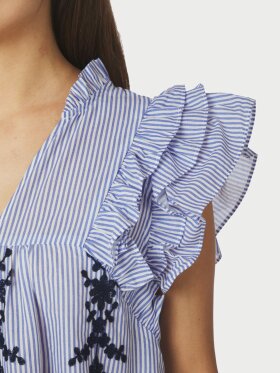 Neo Noir - Jayla stripe Embroidery Top