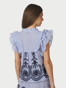 Neo Noir - Jayla stripe Embroidery Top