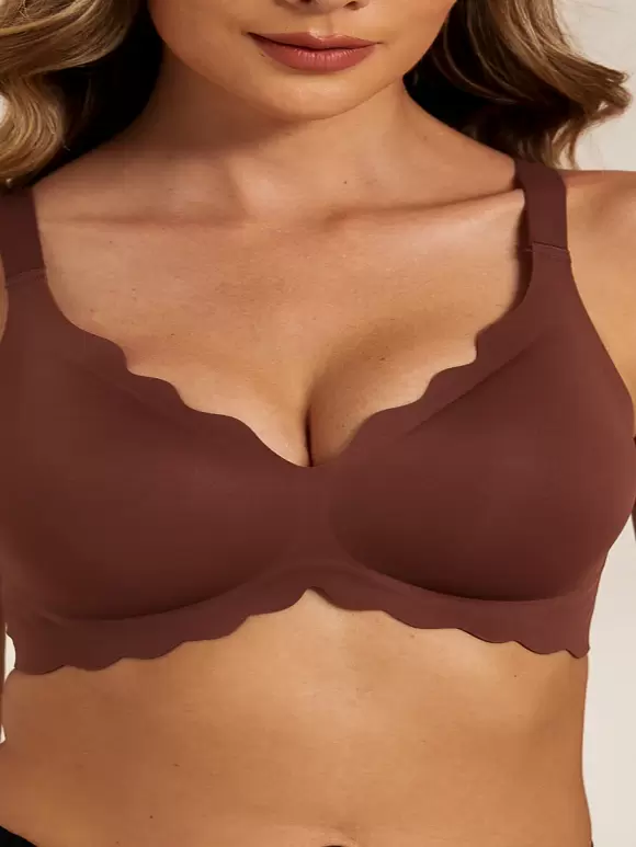 Femifemme - SoftScallop bøjlefri BH Choco