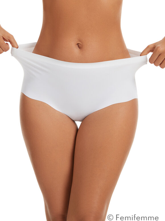 Femifemme - Invisible maxi Trusse Hvid
