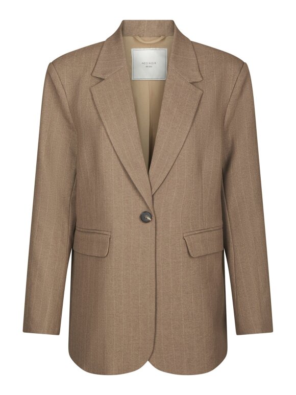 Neo Noir - Gaby Pinstripe Blazer Taupe