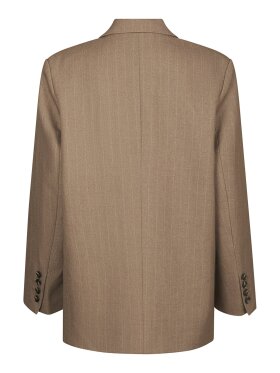 Neo Noir - Gaby Pinstripe Blazer Taupe