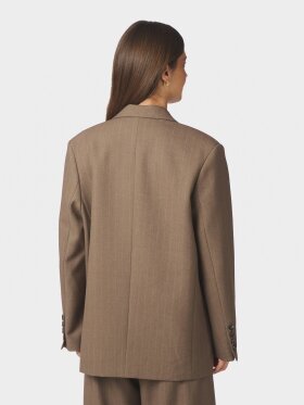 Neo Noir - Gaby Pinstripe Blazer Taupe