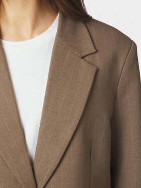 Neo Noir - Gaby Pinstripe Blazer Taupe