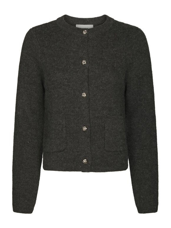 Neo Noir - Elbie Knit Cardigan Antracit