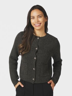 Neo Noir - Elbie Knit Cardigan Antracit Neo Noir - Elbie Knit Cardigan Antracit