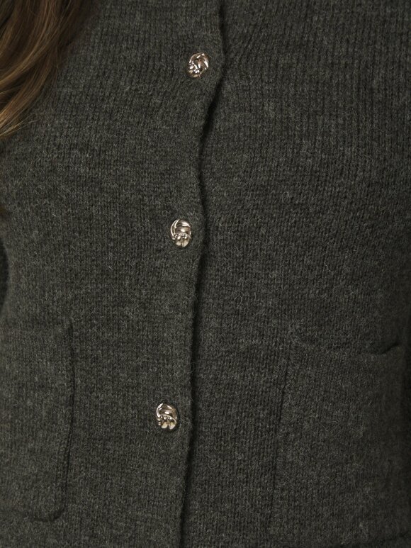Neo Noir - Elbie Knit Cardigan Antracit