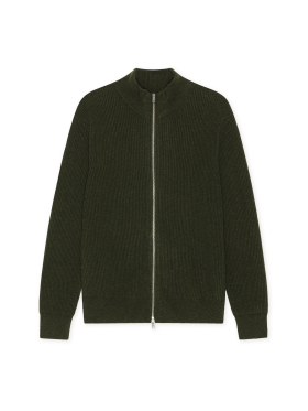 Les Deux - Les Deux Wool Rib Zipper Knit Les Deux - Les Deux Wool Rib Zipper Knit