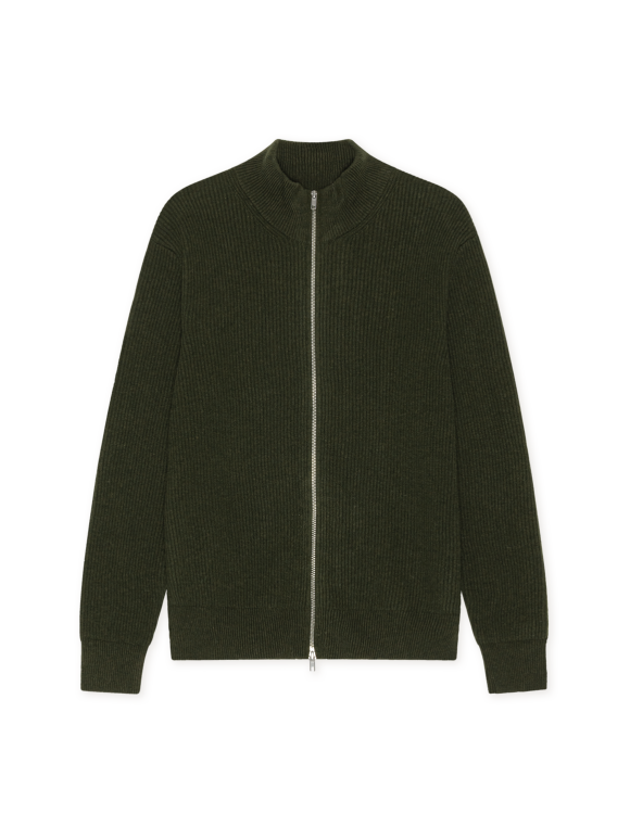 Les Deux - Les Deux Wool Rib Zipper Knit