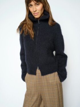 Mos Mosh - MMHulda Knit Zip Cardigan Navy Mos Mosh - MMHulda Knit Zip Cardigan Navy