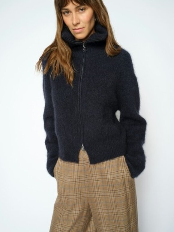 Mos Mosh - MMHulda Knit Zip Cardigan Navy