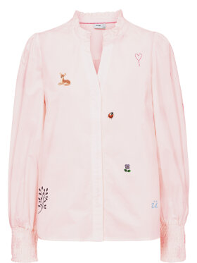 Numph - NUTenja V-neck Shirt Pink Lady Numph - NUTenja V-neck Shirt Pink Lady