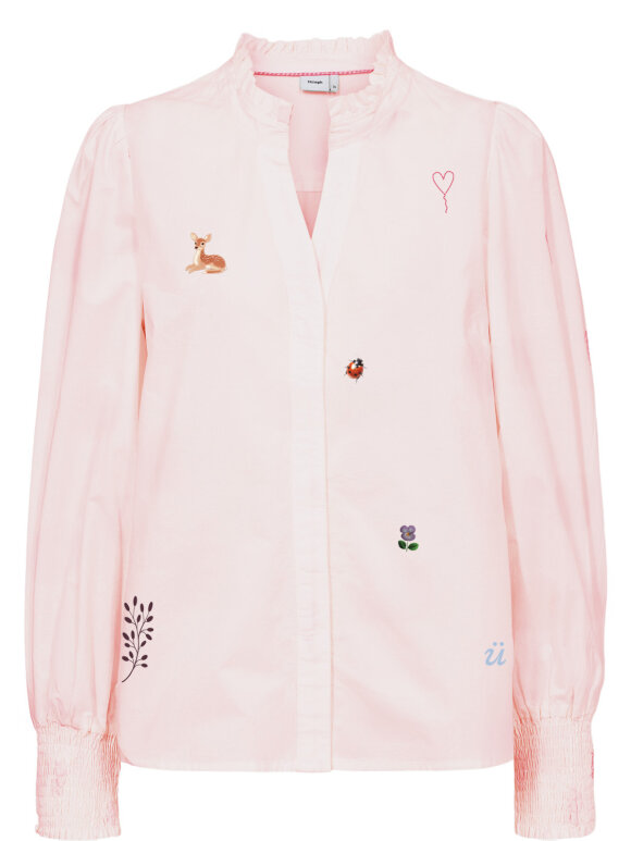 Numph - NUTenja V-neck Shirt Pink Lady