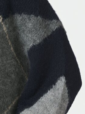 Neo Noir - Inga Check Fluff Knit Blouse N