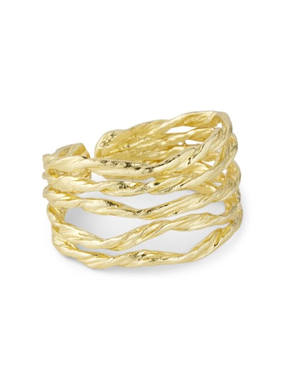 Pure By Nat - Willow 5-Ring  guldbelagt