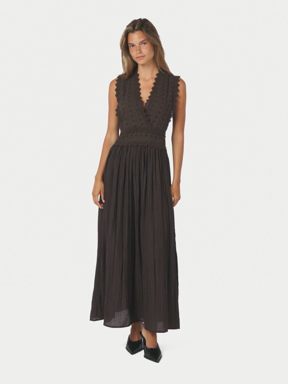 Neo Noir - Arista Lace Dress Dark Brown