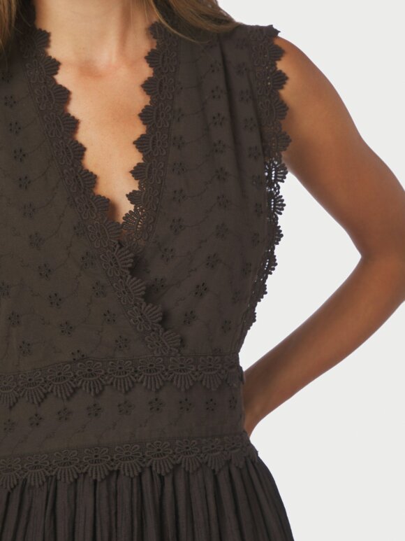 Neo Noir - Arista Lace Dress Dark Brown