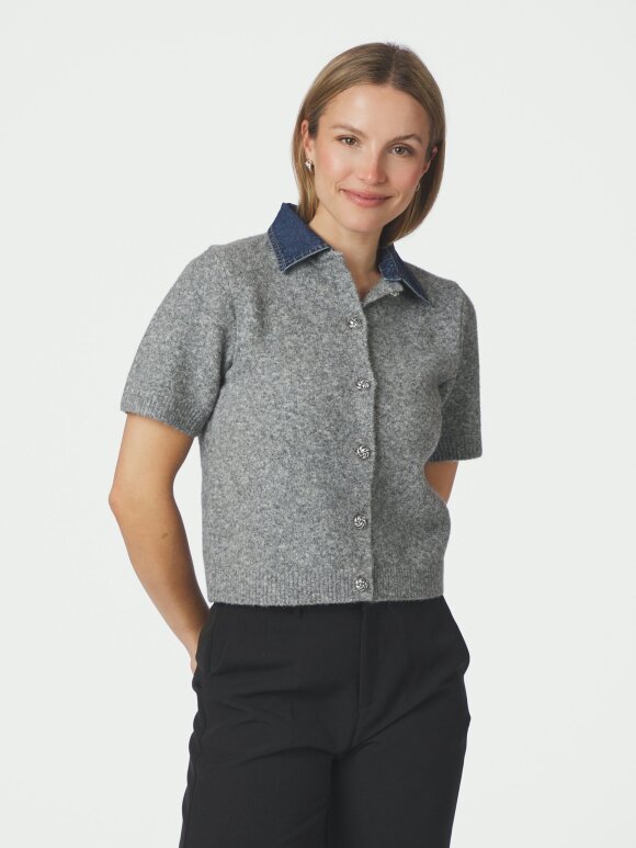 Neo Noir - Amoria Knit Cardigan Grey Mela