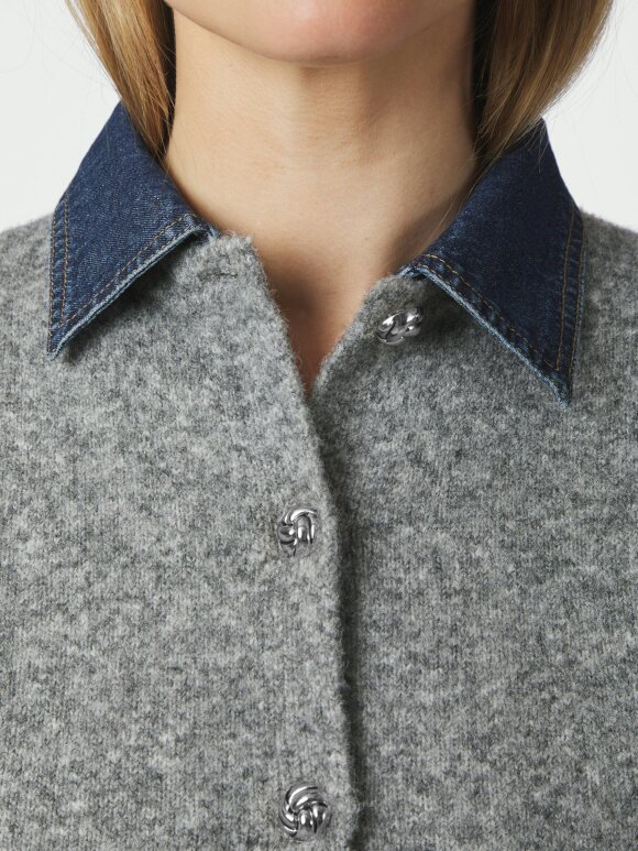 Neo Noir - Amoria Knit Cardigan Grey Mela