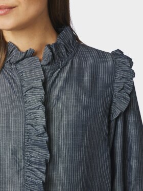 Neo Noir - Chaha Chambray Stripe Blouse